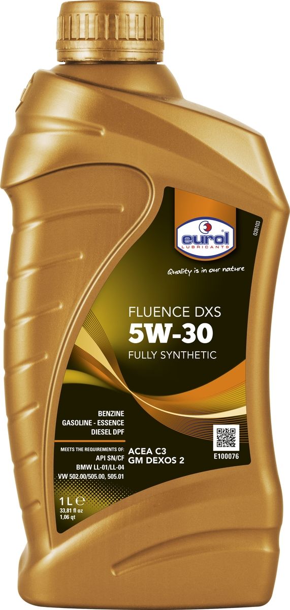 Моторное масло Eurol Fluence 5W30 DXS SN/CF DEXOS2-C3, Масла моторные - фото в магазине СарЗИП