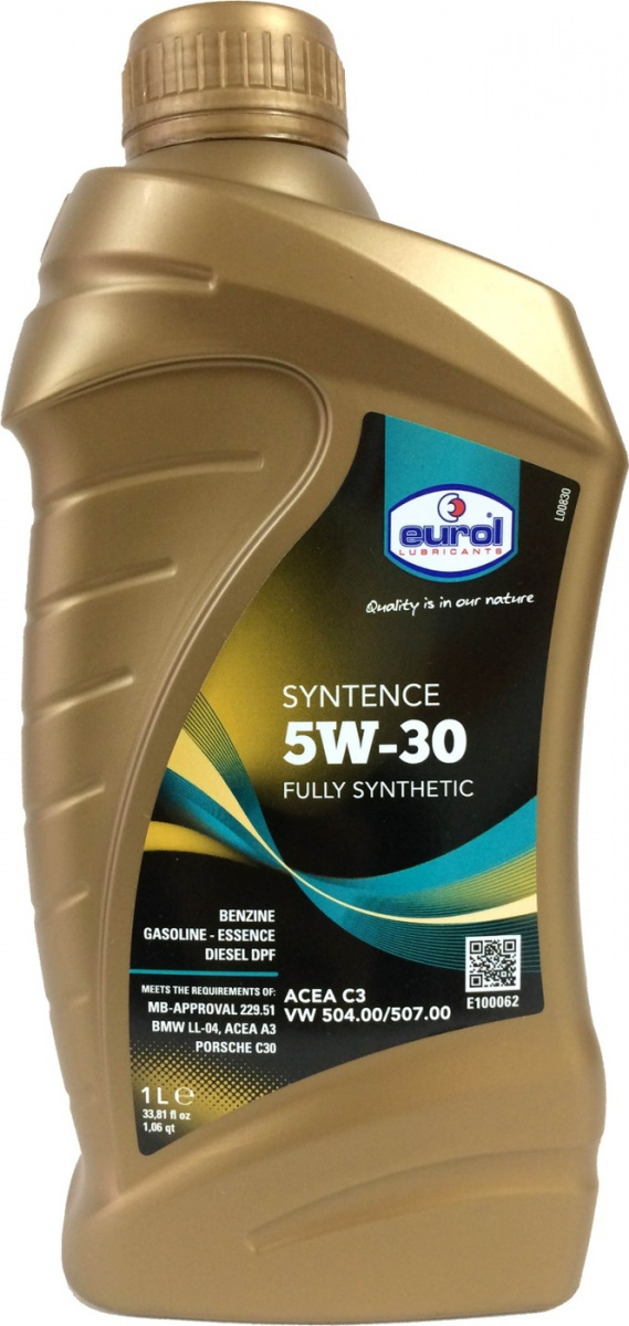 Моторное масло Eurol Syntence 5W30 SN/C3, Масла моторные - фото в магазине СарЗИП