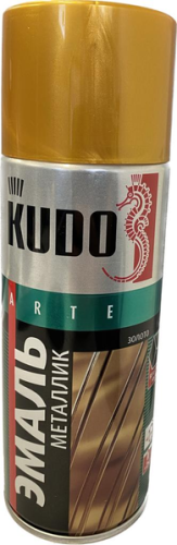 Эмаль металлик KUDO KU-1028 (спрей, золото), Средства по уходу за кузовом - фото в магазине СарЗИП