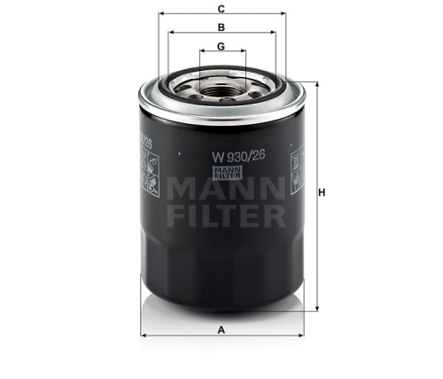 Масляный фильтр двигателя MANN-FILTER W 930/26, Масляные фильтры - фото в магазине СарЗИП