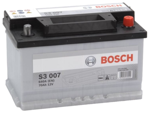 Автомобильный аккумулятор Bosch S3 007, 70 А·ч, Аккумуляторы - фото в магазине СарЗИП