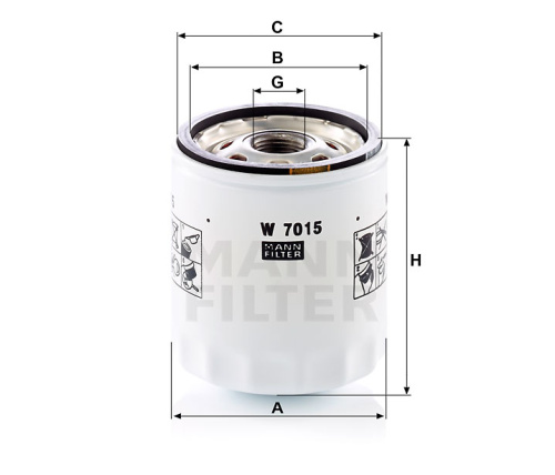 Масляный фильтр двигателя MANN-FILTER W 7015, Масляные фильтры - фото в магазине СарЗИП