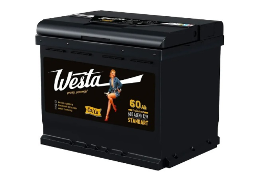 Автомобильный аккумулятор Westa Black 6CT-60 1(L+), 60 А·ч, Аккумуляторы - фото в магазине СарЗИП