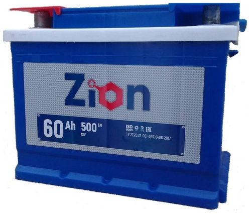 Автомобильный аккумулятор ZION 6 CT 1(L+), 60 А·ч, Аккумуляторы - фото в магазине СарЗИП