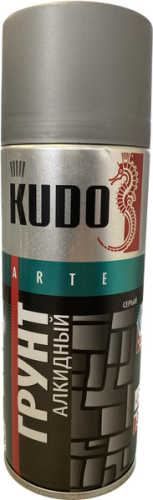 Грунт алкидный универсальный KUDO KU-2001 (спрей, серый), Средства по уходу за кузовом - фото в магазине СарЗИП