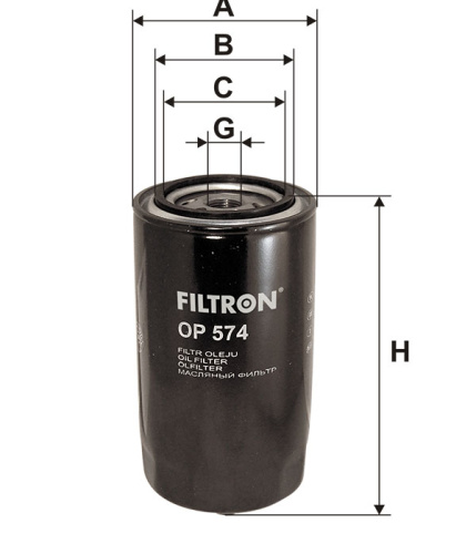 Масляный фильтр двигателя FILTRON OP 574, Масляные фильтры - фото в магазине СарЗИП