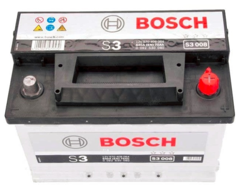 Автомобильный аккумулятор Bosch S3 008, 70 А·ч, Аккумуляторы - фото в магазине СарЗИП