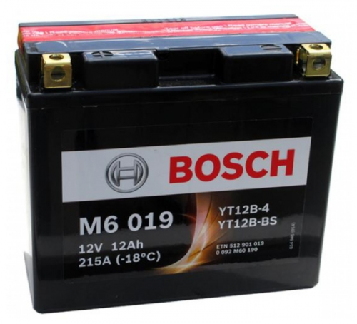 Автомобильный аккумулятор Bosch M6 019 AGM (0 092 M60 190), 12 А·ч, Аккумуляторы - фото в магазине СарЗИП