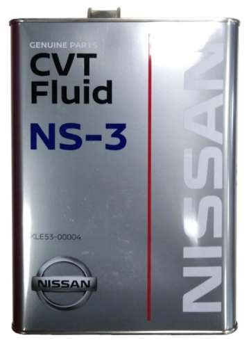 Трансмиссионное масло Nissan NS-3 CVT Fluid (4л (KLE5300004))