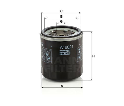 Масляный фильтр двигателя MANN-FILTER W 6021, Масляные фильтры - фото в магазине СарЗИП