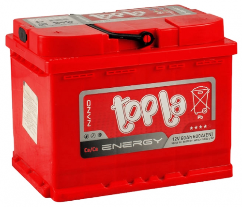 Автомобильный аккумулятор Topla Energy 1(L+) (108160), 60 А·ч, Аккумуляторы - фото в магазине СарЗИП