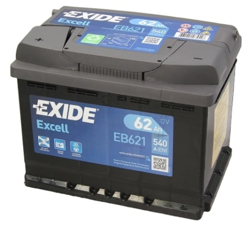 Автомобильный аккумулятор Exide Excell EB621, 62 А·ч, Аккумуляторы - фото в магазине СарЗИП