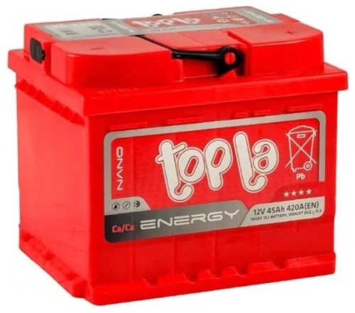 Автомобильный аккумулятор Topla Energy 6CT 45 0(R+), 45 А·ч, Аккумуляторы - фото в магазине СарЗИП