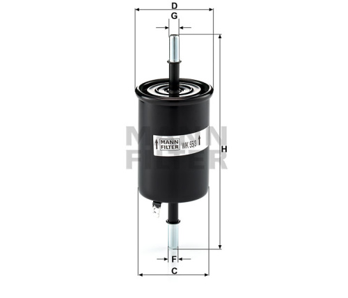 Топливный фильтр MANN FILTER WK 55/3, Топливные фильтры - фото в магазине СарЗИП