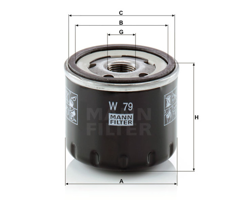 Масляный фильтр двигателя MANN-FILTER W 79, Масляные фильтры - фото в магазине СарЗИП
