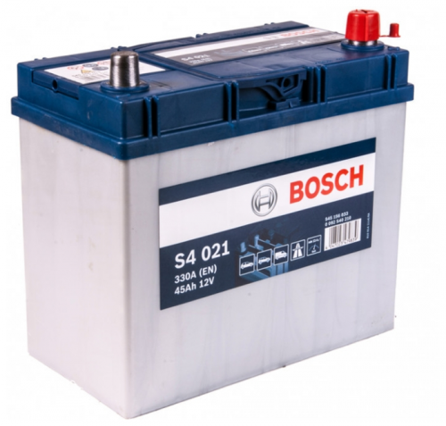 Автомобильный аккумулятор Bosch S4 021, 45 А·ч, Аккумуляторы - фото в магазине СарЗИП