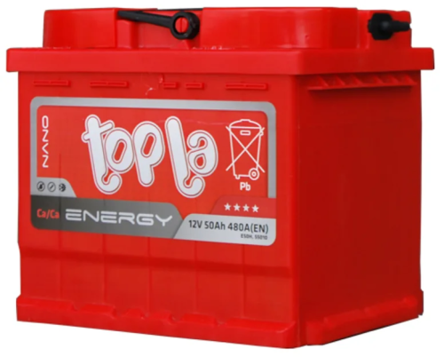 Автомобильный аккумулятор Topla Energy 6CT 50 0(R+), 50 А·ч, Аккумуляторы - фото в магазине СарЗИП