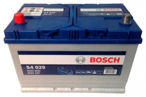 Автомобильный аккумулятор Bosch S4 029, 95 А·ч, Аккумуляторы - фото в магазине СарЗИП
