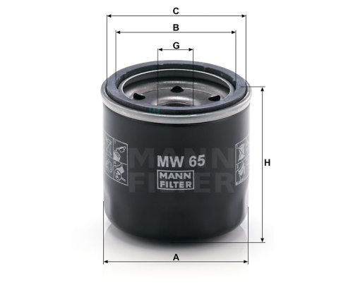 Масляный фильтр двигателя MANN-FILTER MW 65, для мотоциклов, Масляные фильтры - фото в магазине СарЗИП