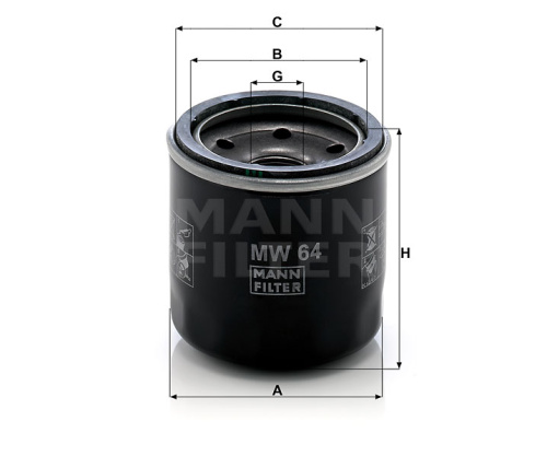 Масляный фильтр двигателя MANN-FILTER MW 64, для мотоциклов, Масляные фильтры - фото в магазине СарЗИП