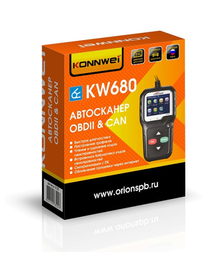 Автосканер KONNWEI KW 680, Инструменты и оборудование - фото в магазине СарЗИП