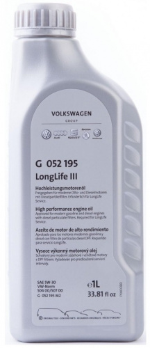 Моторное масло VOLKSWAGEN LongLife III 0W-30 (1л (GR52195M2))