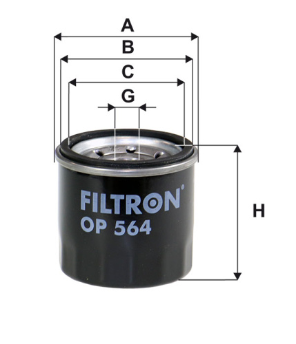 Масляный фильтр двигателя FILTRON OP 564, Масляные фильтры - фото в магазине СарЗИП