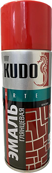 эмаль алкидная глянцевая kudo ku-1003 (спрей, красная)
