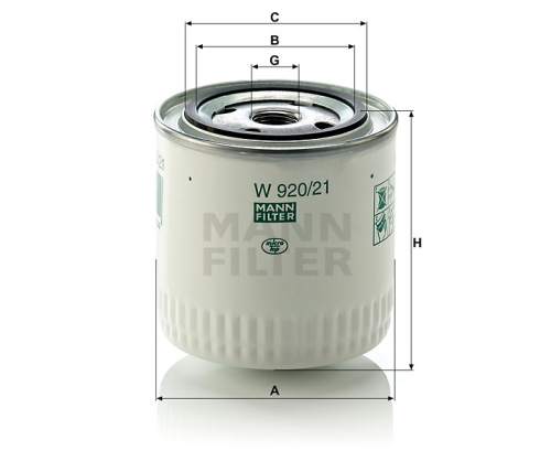 Масляный фильтр двигателя MANN-FILTER W 920/21, Масляные фильтры - фото в магазине СарЗИП