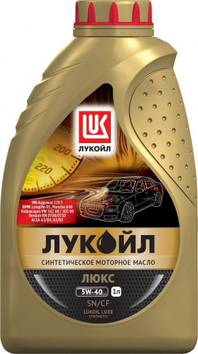 Моторное масло ЛУКОЙЛ ЛЮКС, синтетическое SAE 5W-40, API SN/CF (1л (207464))