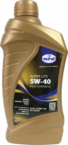 Моторное масло Eurol Super Lite 5W40 SN/CF (1л (E1000921L))