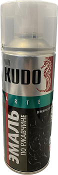 эмаль по ржавчине молотковая kudo ku-3013 (спрей, серебристо-чёрная)