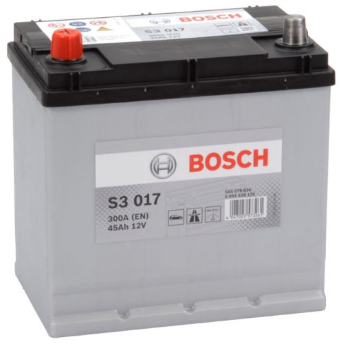 Автомобильный аккумулятор Bosch S3 017, 45 А·ч, Аккумуляторы - фото в магазине СарЗИП