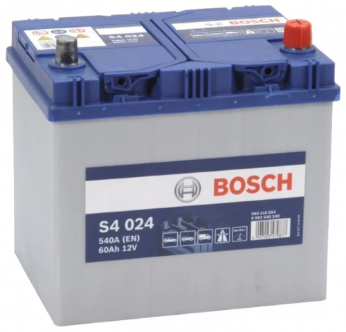 Автомобильный аккумулятор Bosch S4 024, 60 А·ч, Аккумуляторы - фото в магазине СарЗИП