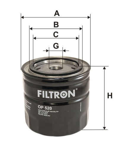 Масляный фильтр двигателя FILTRON OP 520, Масляные фильтры - фото в магазине СарЗИП