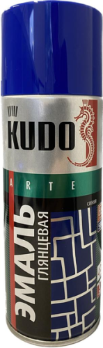 Эмаль алкидная глянцевая KUDO KU-1011 (спрей, синяя), Средства по уходу за кузовом - фото в магазине СарЗИП