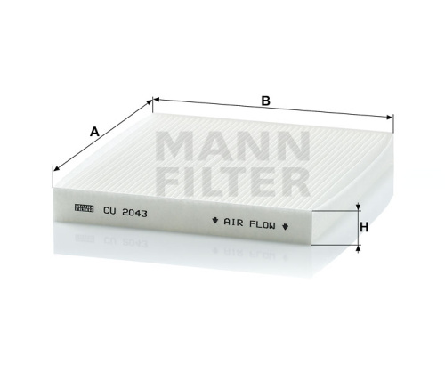 Воздушный фильтр салона MANN-FILTER CU 2043, Воздушные фильтры салона - фото в магазине СарЗИП