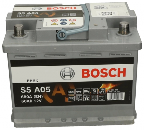 Автомобильный аккумулятор Bosch S5 A05 AGM, 60 А·ч, Аккумуляторы - фото в магазине СарЗИП