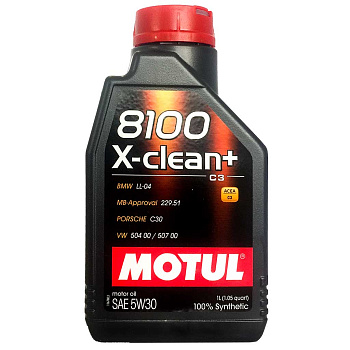 Моторное масло Motul 8100 X-clean+ 5W30 C3, Масла моторные - фото в магазине СарЗИП