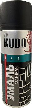 эмаль алкидная матовая kudo ku-1102 (спрей, черная)