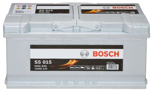 Автомобильный аккумулятор Bosch S5 015, 110 А·ч, Аккумуляторы - фото в магазине СарЗИП