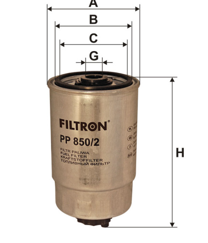 Топливный фильтр FILTRON PP 850/2, Топливные фильтры - фото в магазине СарЗИП