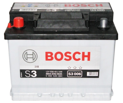 Автомобильный аккумулятор Bosch S3 006, 56 А·ч, Аккумуляторы - фото в магазине СарЗИП
