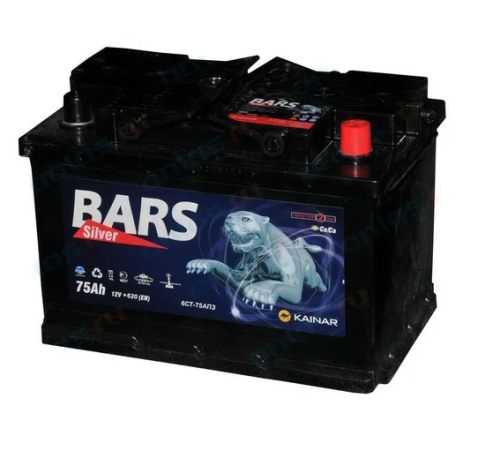 Автомобильный аккумулятор BARS 6 СТ 0(R+), 75 А·ч, Аккумуляторы - фото в магазине СарЗИП