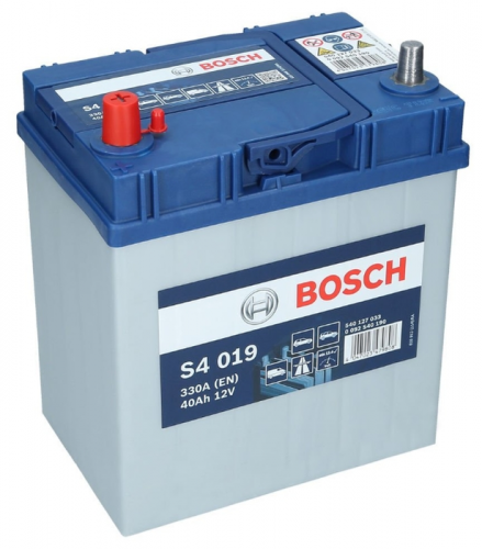 Автомобильный аккумулятор Bosch S4 019, 40 А·ч, Аккумуляторы - фото в магазине СарЗИП