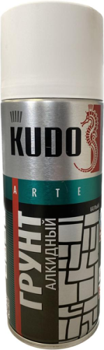 Грунт алкидный универсальный KUDO KU-2004 (спрей, белый), Средства по уходу за кузовом - фото в магазине СарЗИП