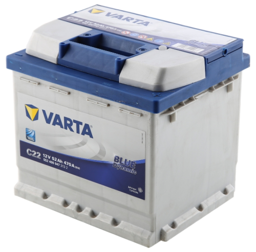 Автомобильный аккумулятор VARTA Blue Dynamic C22, 52 А·ч, Аккумуляторы - фото в магазине СарЗИП