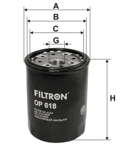 Масляный фильтр двигателя FILTRON OP 618, Масляные фильтры - фото в магазине СарЗИП
