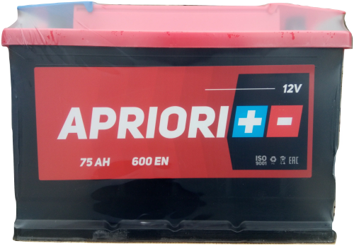 Автомобильный аккумулятор APRIORI 6 СТ 0(R+), 75 А·ч, Аккумуляторы - фото в магазине СарЗИП