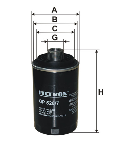 Масляный фильтр двигателя FILTRON OP 526/7, Масляные фильтры - фото в магазине СарЗИП
